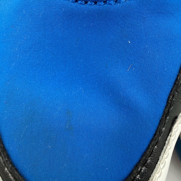 Michael Kors Olympia Trainer Sneakers Blue White Chunky Lace-Up Fashion Sneakers - Picture 11 of 16